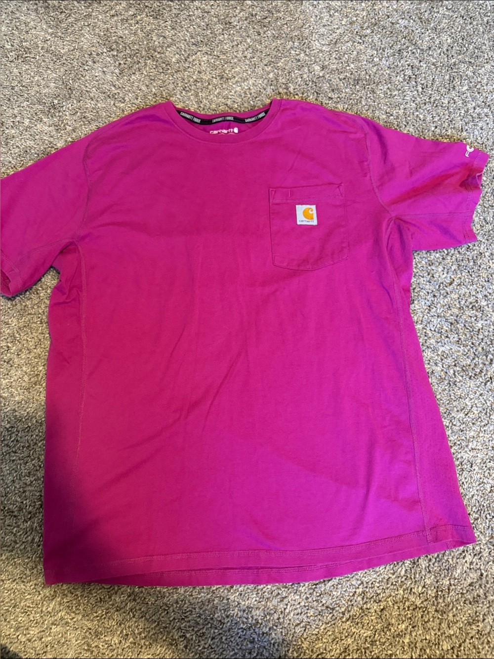 Carhartt Women's Short Sleeve Pocket Tee - Magenta